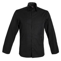 Milano Ls Mens Shirt Coat Chefs Jacket Black Size T4