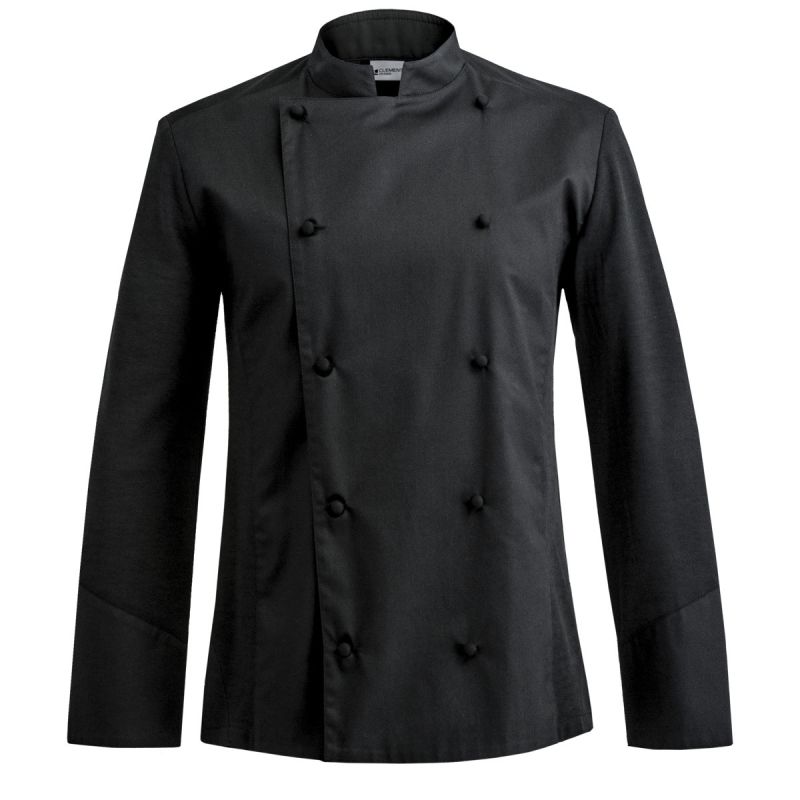 Dream Ls Mens Shirt Coat Chefs Jacket Black Size 54